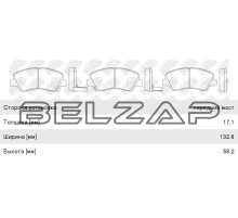 Колодки тормозные Solaris (11-) KIA Rio (11-) передние (4шт.), PN0537, NIBK